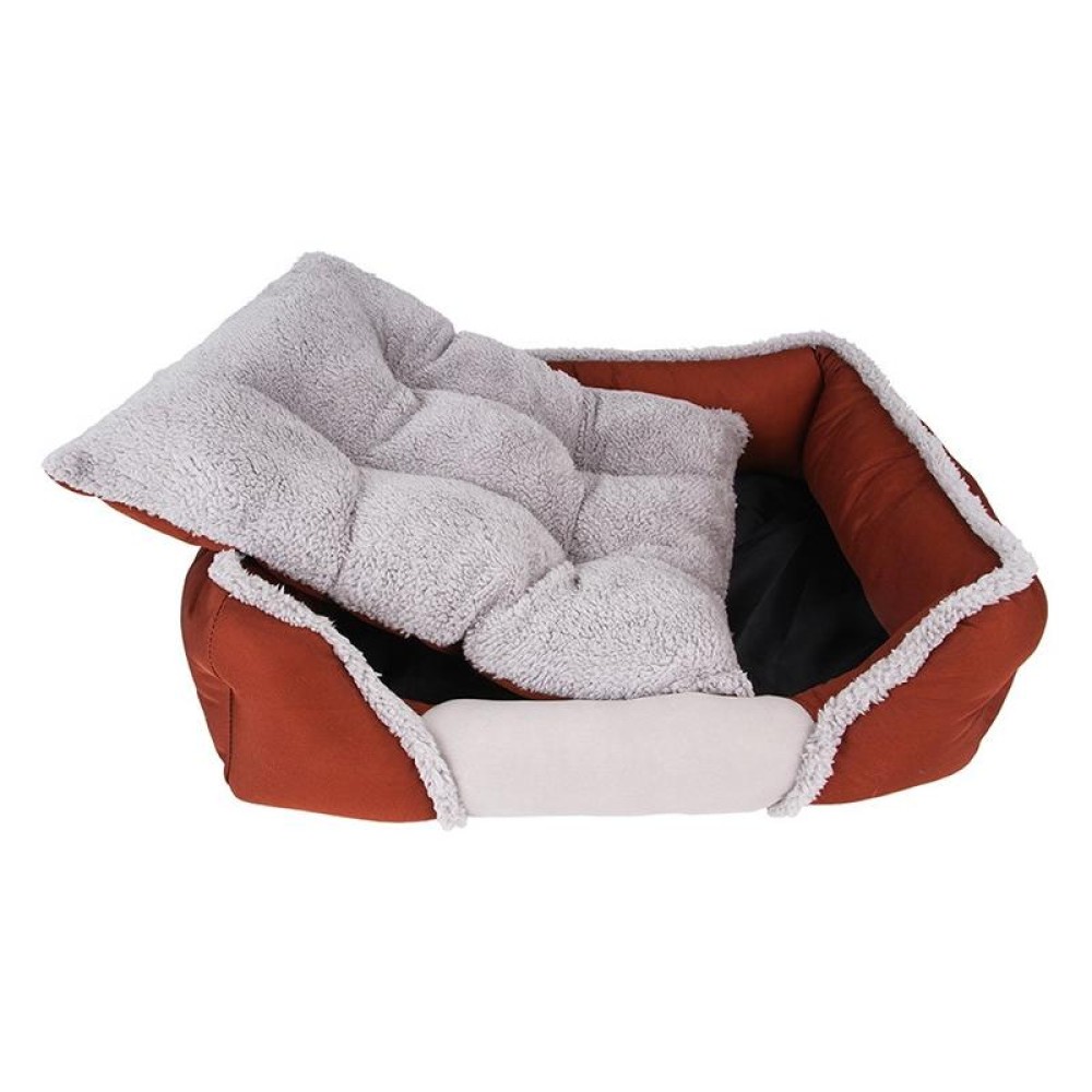 Creative Cat Litter Pad Autumn Winter Warm Dog Bed Pet Breathable Nest, Size:L (Red)