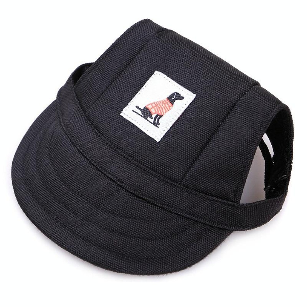Pet Accessories Adjustment Buckle Baseball Cap, Size: S(Black)