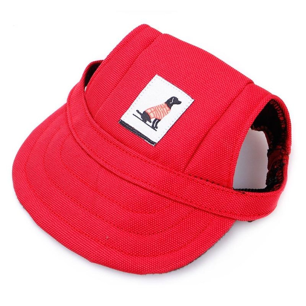 Pet Accessories Adjustment Buckle Baseball Cap, Size: M(Red)