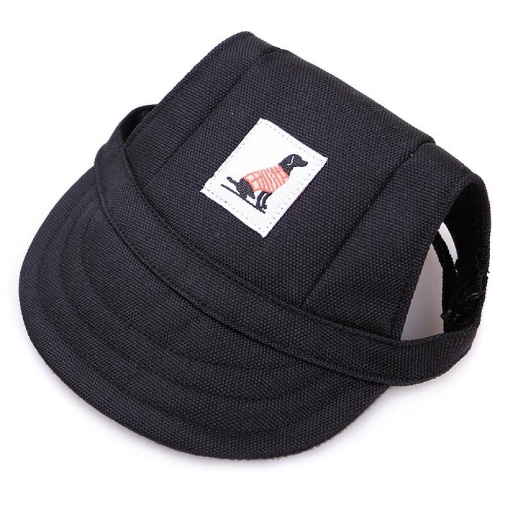 Pet Accessories Adjustment Buckle Baseball Cap, Size: M(Black)