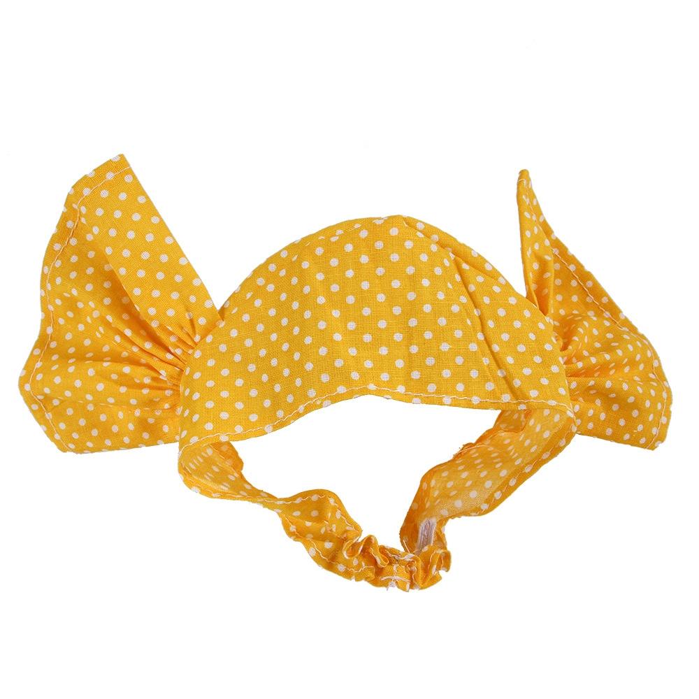 Creative Cat Dog Candy Color Funny Tidy Props Headband Hooded Hat(Yellow Dot)