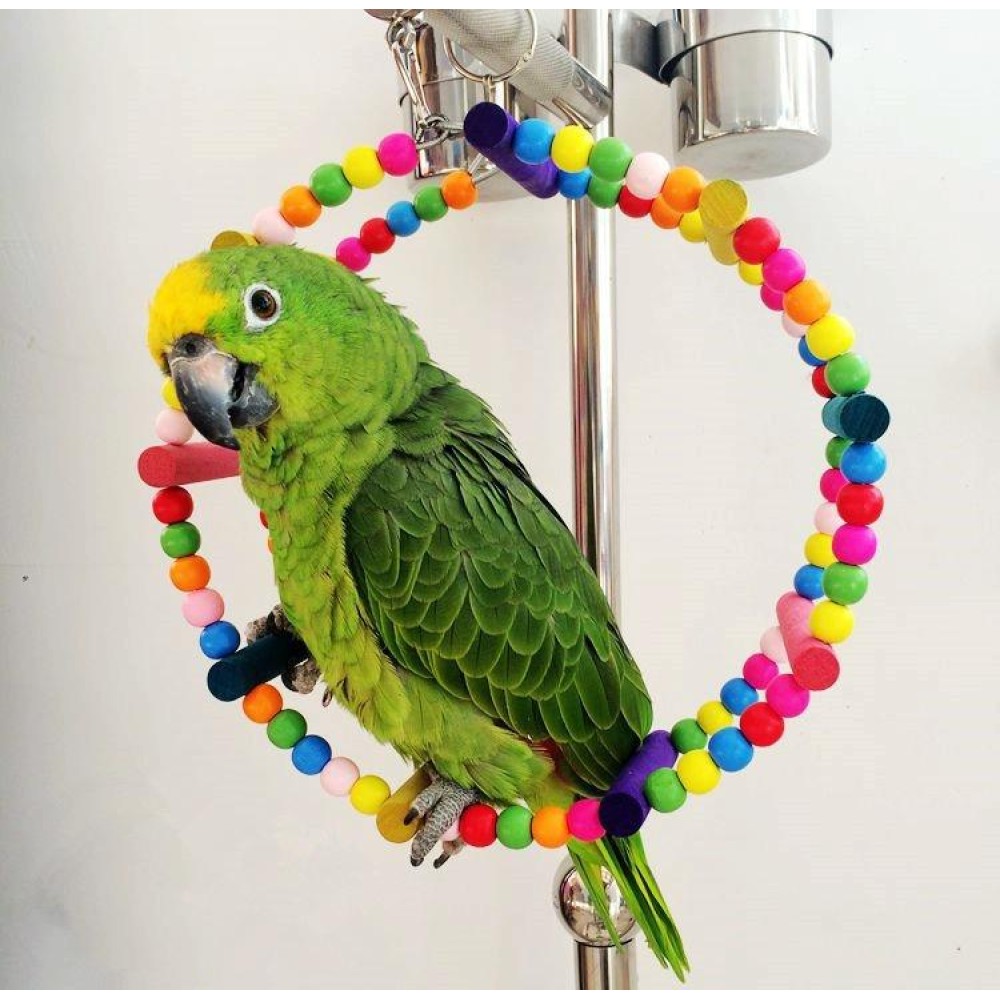 Parrot Bird Arch Climbing Swing Wheel Ring Toy, Size:Diameter 15cm