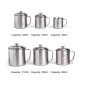 5 PCS Extra Thick 304 Stainless Steel Cup Children's Mouth Cup with Handle Cover Household adult Drinking Water Cup 12cm with cover
