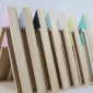 2 PCS Set Wooden Snow Mountain Triangle House Rack Children Room Home Decoration(Pink)