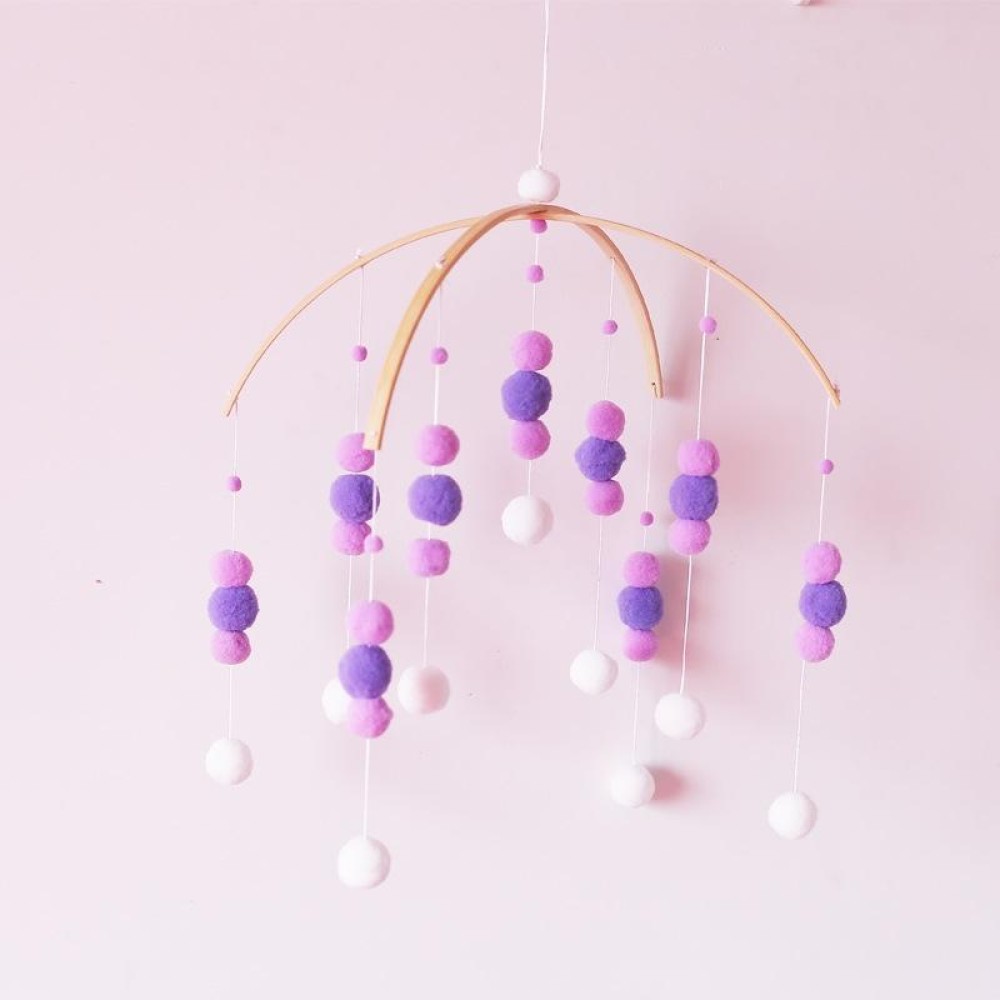 Ball Wind Chime Bed Bell Crib With Children Room Decoration Props Fun Toys, Size: 38x100cm(Purple)