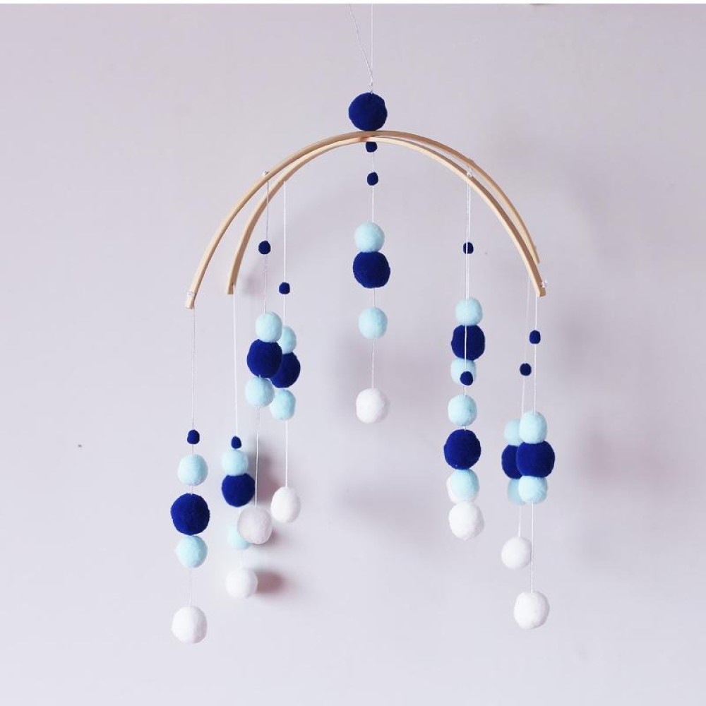 Ball Wind Chime Bed Bell Crib With Children Room Decoration Props Fun Toys, Size: 38x100cm(Blue)