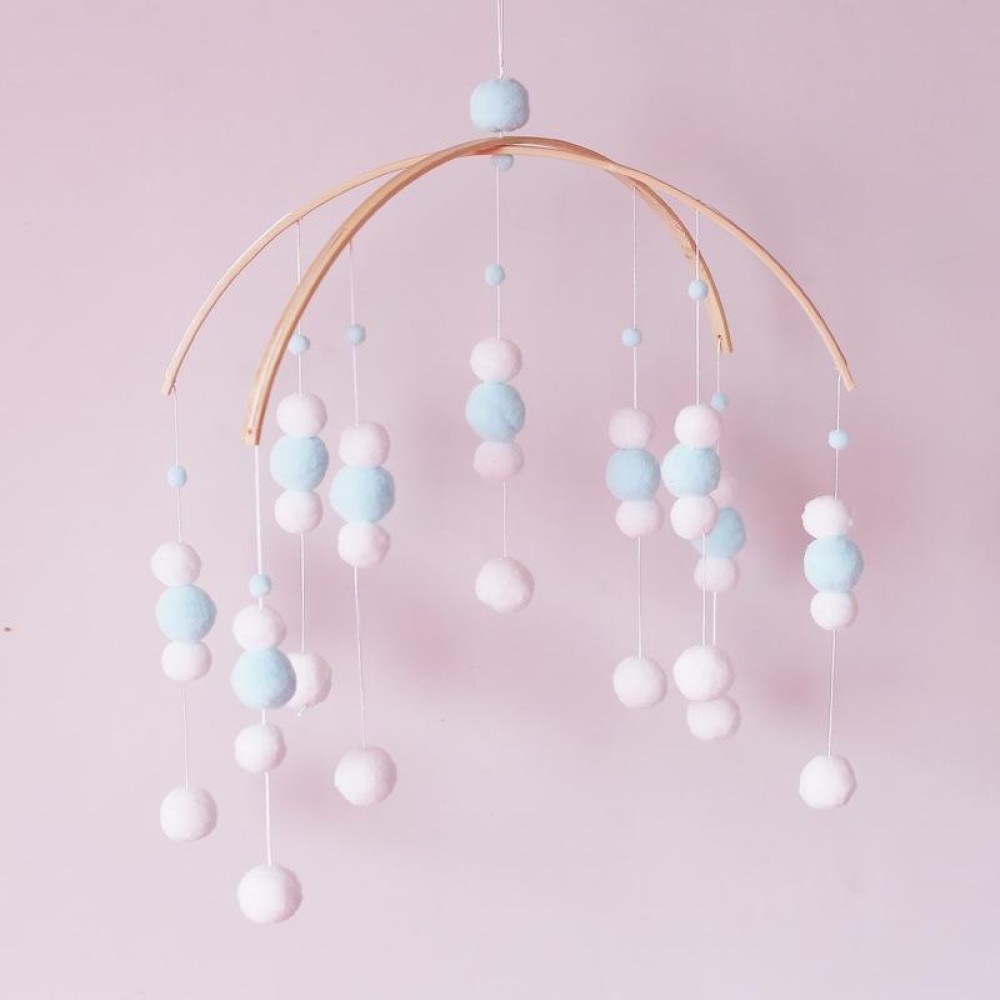 Ball Wind Chime Bed Bell Crib With Children Room Decoration Props Fun Toys, Size: 38x100cm(Sky Blue)