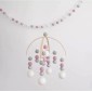 Ball Wind Chime Bed Bell Crib With Children Room Decoration Props Fun Toys, Size: 38x100cm(Bean Pink)