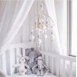 Ball Wind Chime Bed Bell Crib With Children Room Decoration Props Fun Toys, Size: 38x100cm(Diamond Gray)