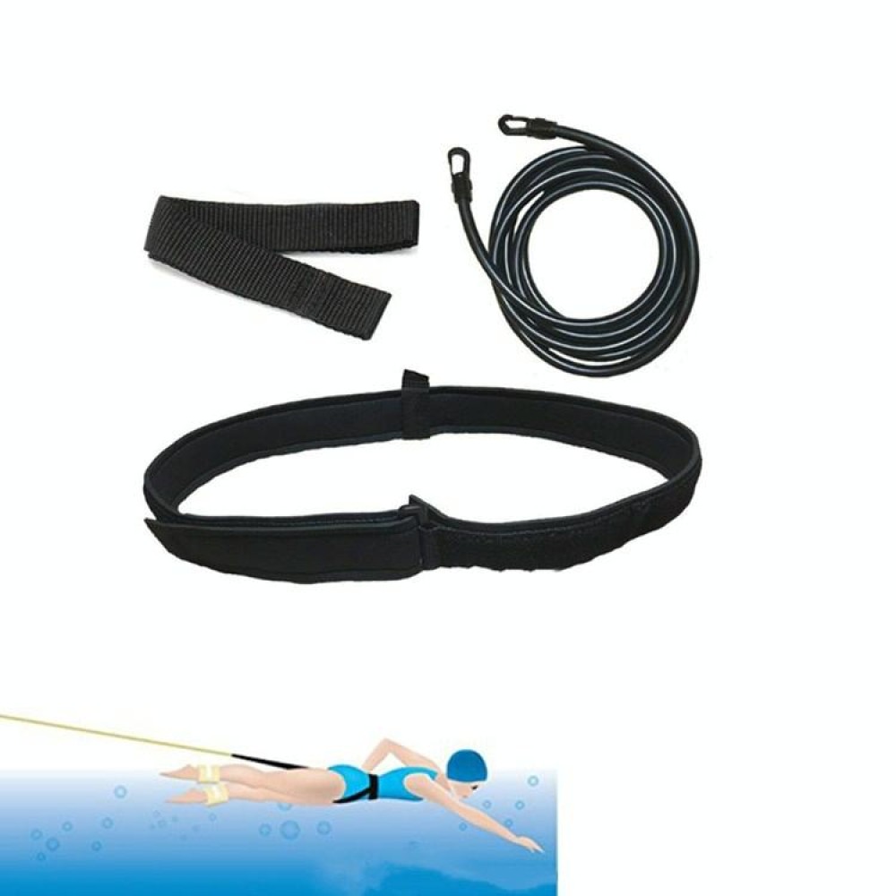 Swimming Resistance Strength Training Equipment Elastic Rope Swimming Equipment, Size:10 x 6 x 4m(Black)