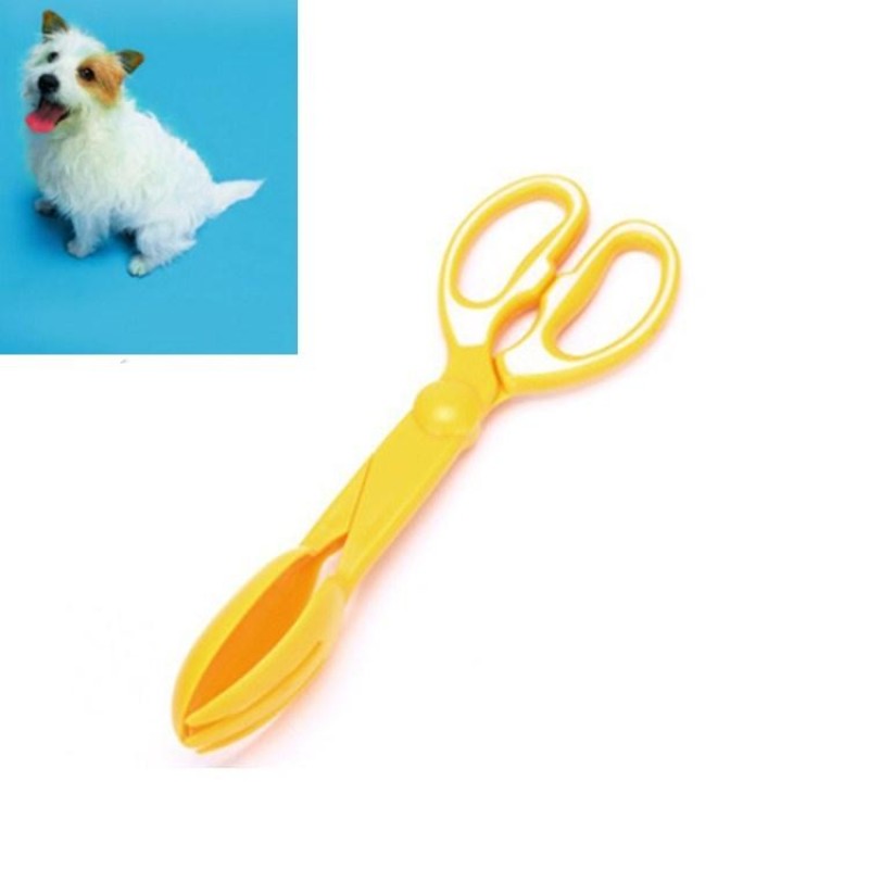3 PCS Dog Pick Up Toilet Pet Shoveling Device Cat Dog Excrement Picking Feces Clip(Yellow)