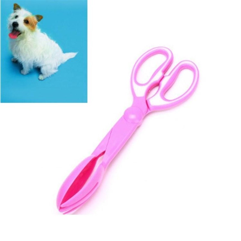 3 PCS Dog Pick Up Toilet Pet Shoveling Device Cat Dog Excrement Picking Feces Clip(Pink)
