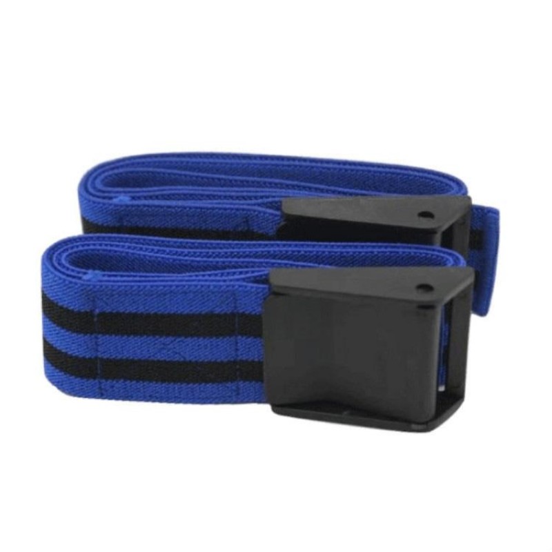 1 Pair Natural Latex Silk Elastic Band Arm Fitness Blood Flow Restriction Training Band, Size: 60 x 5cm(Blue)