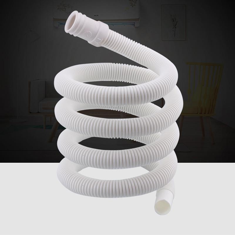 18mm Diameter Plastic Drain Pipe Water Outlet Extension Hose with Clamp for Semi-automatic Washing Machine / Air Conditioner, Size:2m  Length