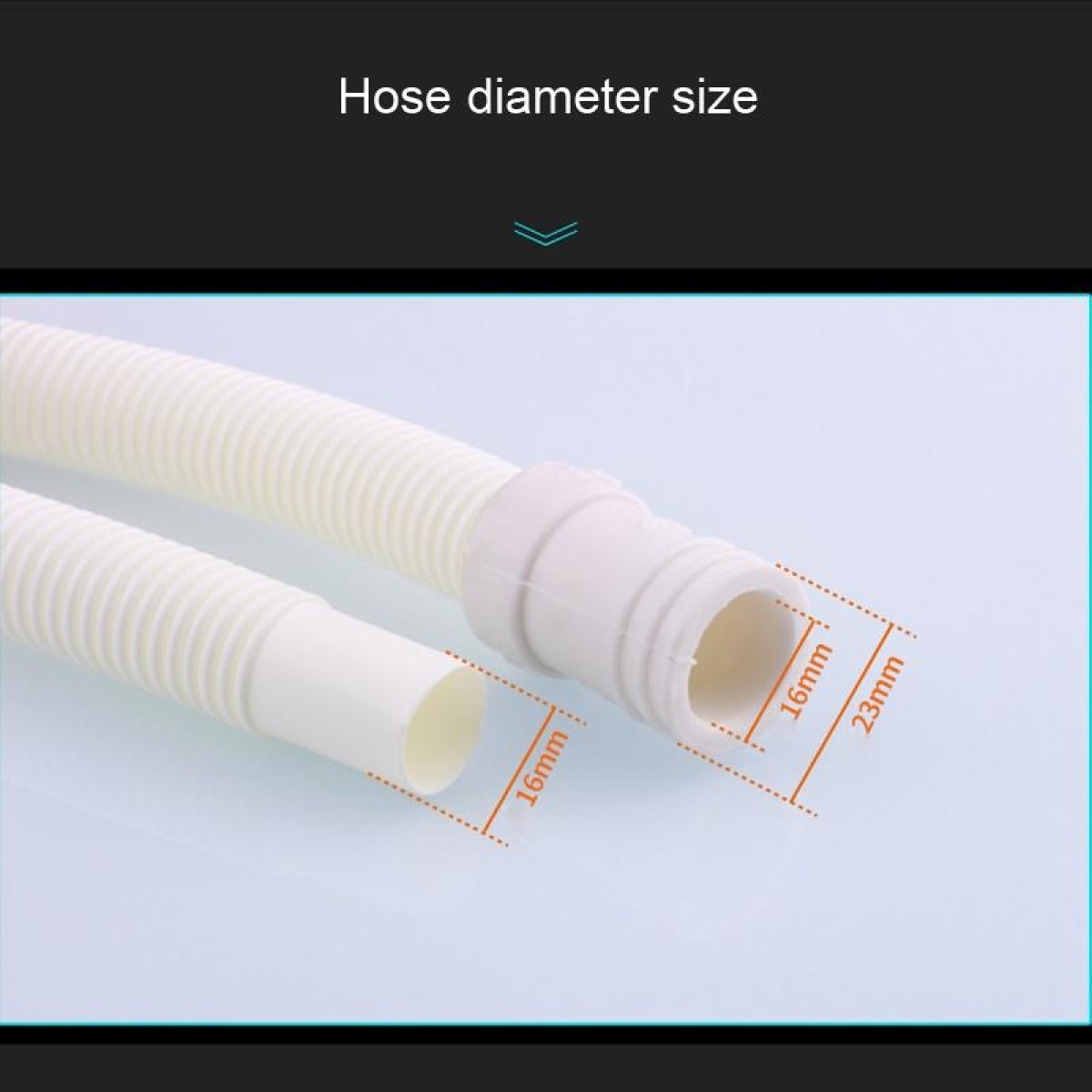 18mm Diameter Plastic Drain Pipe Water Outlet Extension Hose with Clamp for Semi-automatic Washing Machine / Air Conditioner, Size:3m  Length