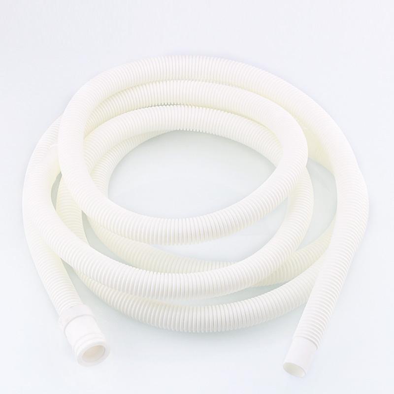 18mm Diameter Plastic Drain Pipe Water Outlet Extension Hose with Clamp for Semi-automatic Washing Machine / Air Conditioner, Size:4m  Length