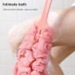 Thick Non-slip Long Handle Bath Brush Bath Rub(Pink)