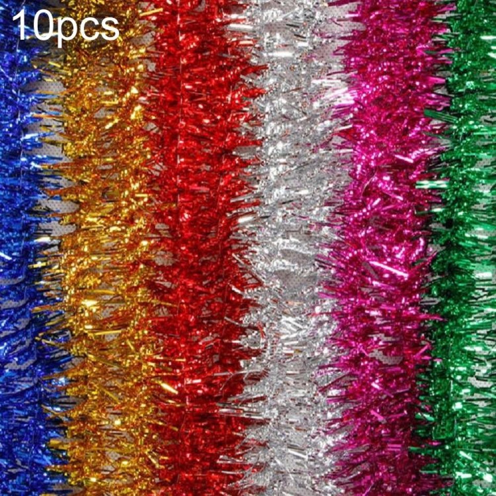 10 PCS 2m Christmas Decoration Colorful Strips Festival Birthday Party Background Decoration Props, Random Color Delivery