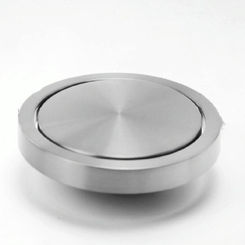 Embedded Type Stainless Steel Swing Cover Flip Kitchen Countertop Trash Can Lid  Cap, Size:Round Drawing 20cm Diameter(Silver)