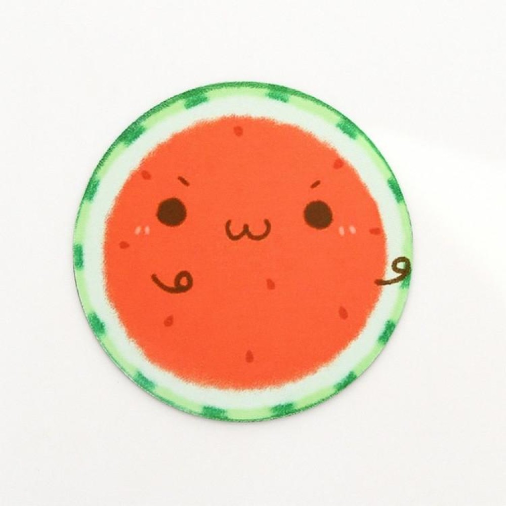 2 PCS 22cm Cute Fruit Series Round Mouse Pad Desk Pad Office Supplies(Watermelon)