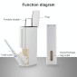 Bathroom Trash Can Toilet Brush Set Toilet Garbage Container(Coffee)