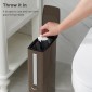 Bathroom Trash Can Toilet Brush Set Toilet Garbage Container(White)
