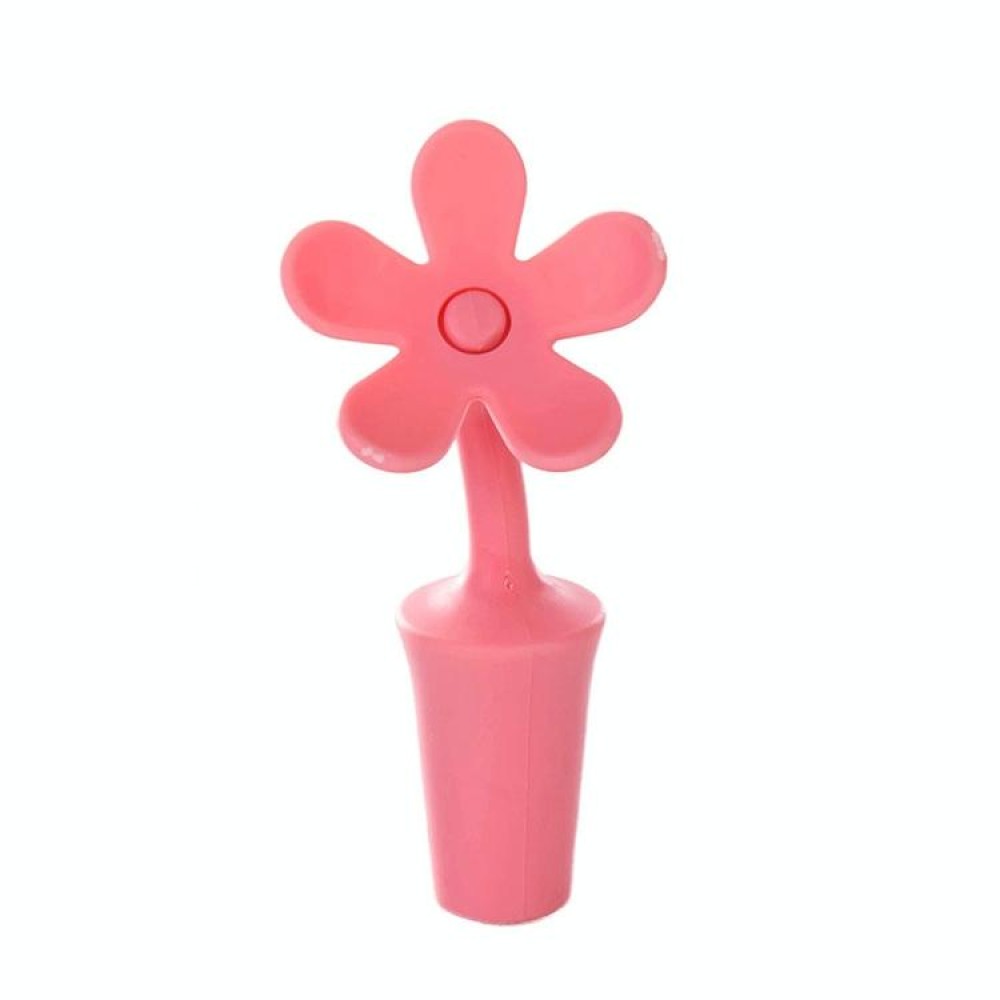 5 PCS Silicone Wine Stopper Flower Beer Stopper(Red)