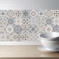 2 PCS Retro Tile Stickers Kitchen Bathroom PVC Self Adhesive Wall Stickers Living Room DIY Decor Wallpaper Waterproof Decoration, Style: Laminating(MZ039 E)
