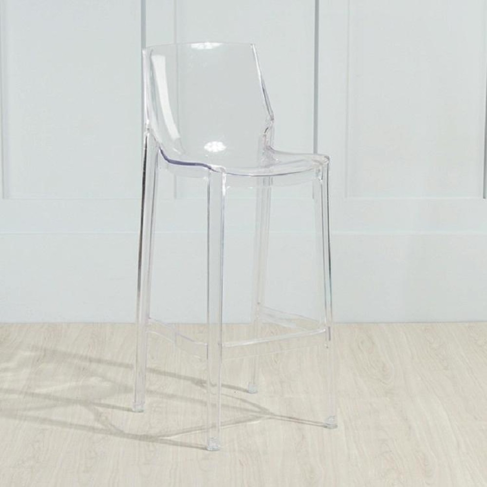 Transparent Bar Chair Personality Fashion Home High Chair Acrylic Chair, Height:65cm(Transparent Color)