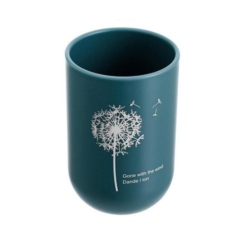Simple Cute Brushing Cup Couple Plastic Mouthwash Cup, Pattern:Dandelion(Dark Green)