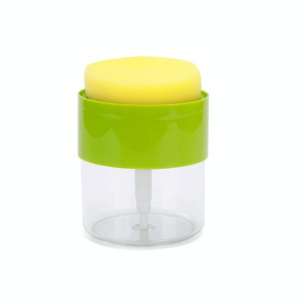 Kitchen Detergent Press Bottle Wipe Combination Dish Brush Soap Liquid Box(Green)