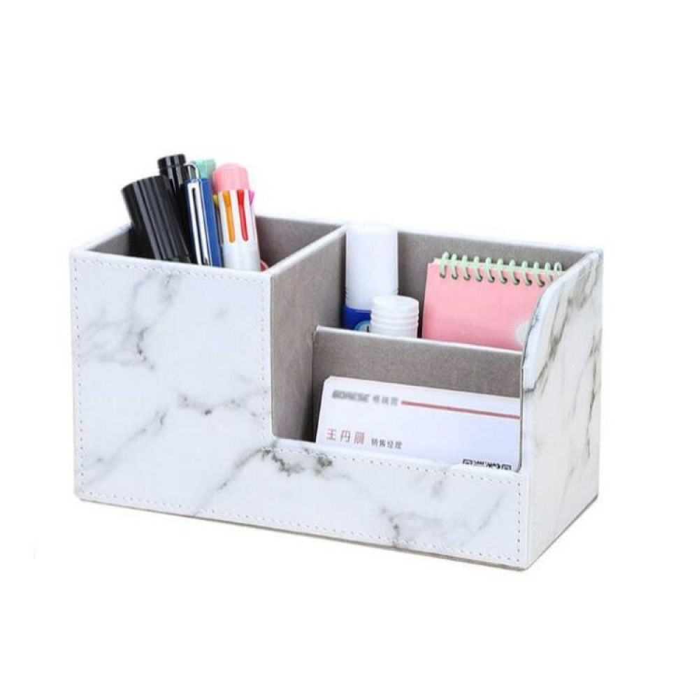Marble Retro Creative Office Multi-function Pen Holder Storage Box(Marble 1822)