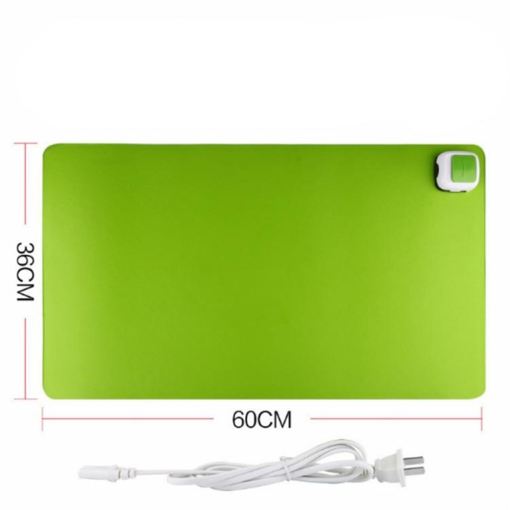 220V Electric Hot Plate Writing Desk Warm Table Mat Blanket Office Mouse Heating Warm Computer Hand Warmer Desktop Heating Plate, Color:Green Big Size, CN Plug
