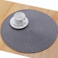 PP Environmentally Friendly Hand-woven Placemat Insulation Mat Decoration, Size:38cm(Dark Gray)