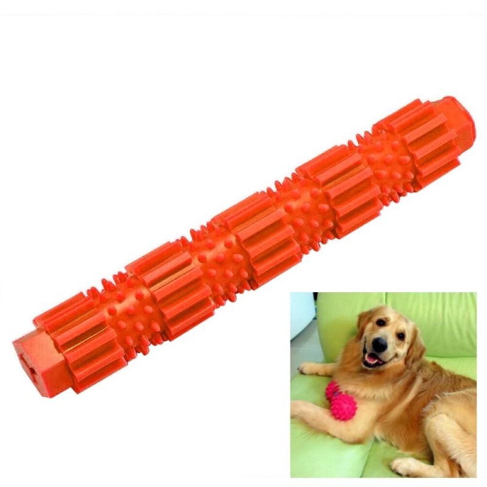 Pet Dogs Training Chew Pet Toys Strong Bite Resistant Dogs Rubber Molar Toys, Size:L(Orange)