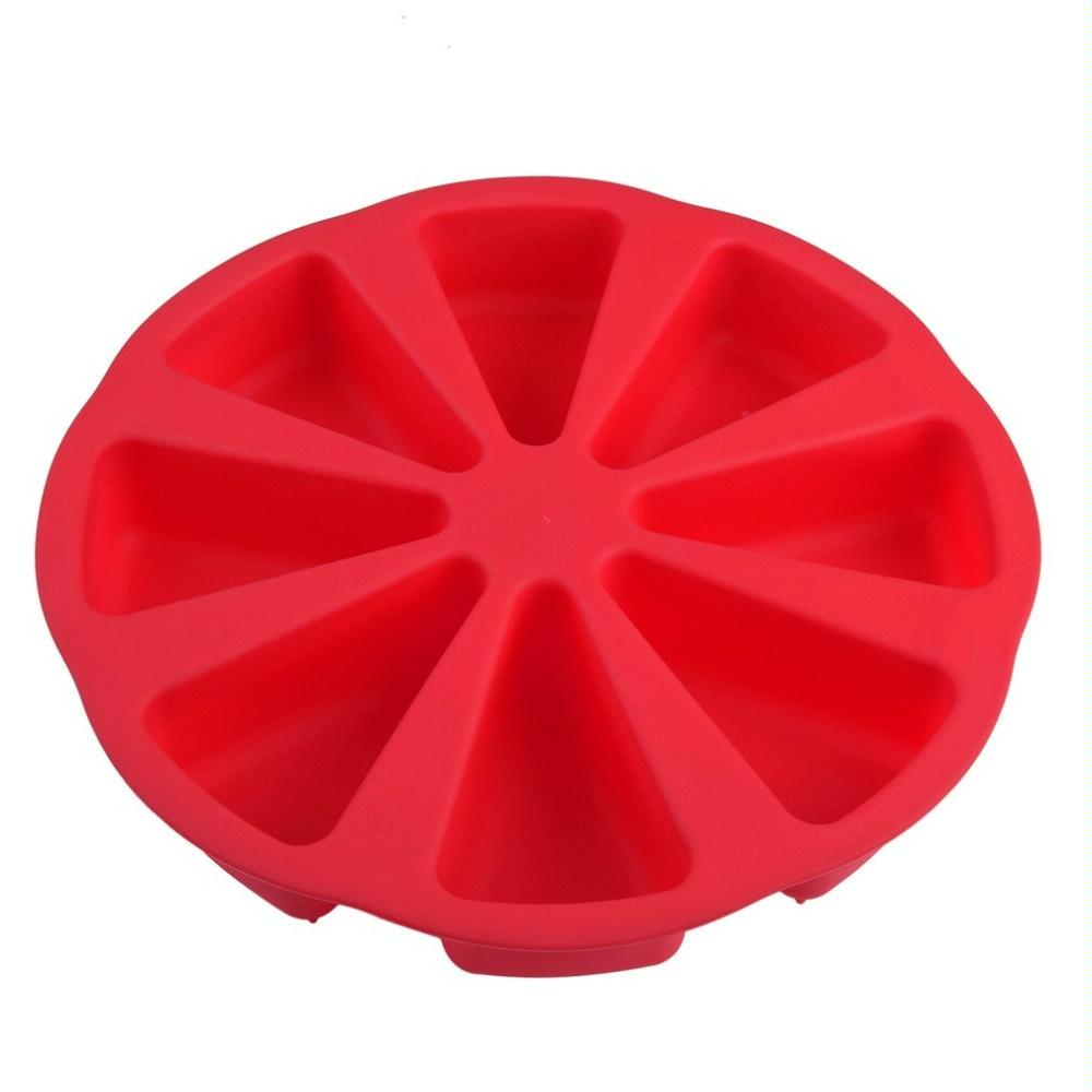 DIY Silicone Eight-point Triangle Mould Silicone Cake Mold Baking Tool, Random Color Delivery(27×4.5cm)