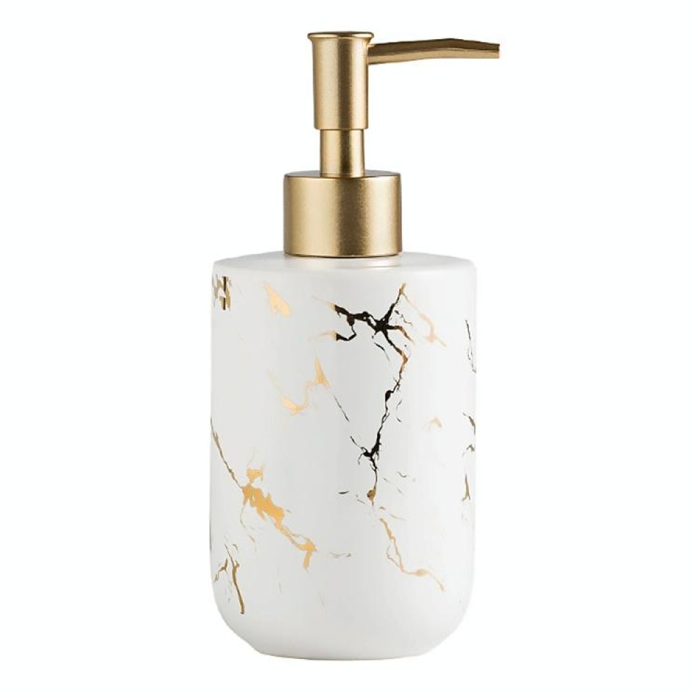 400ML Bathroom Hand Soap Bottle Shower Gel Bottle Ceramic Bottling(White)
