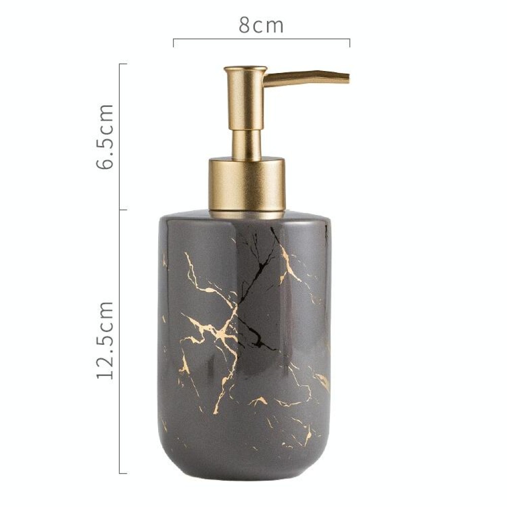 400ML Bathroom Hand Soap Bottle Shower Gel Bottle Ceramic Bottling(Gray)