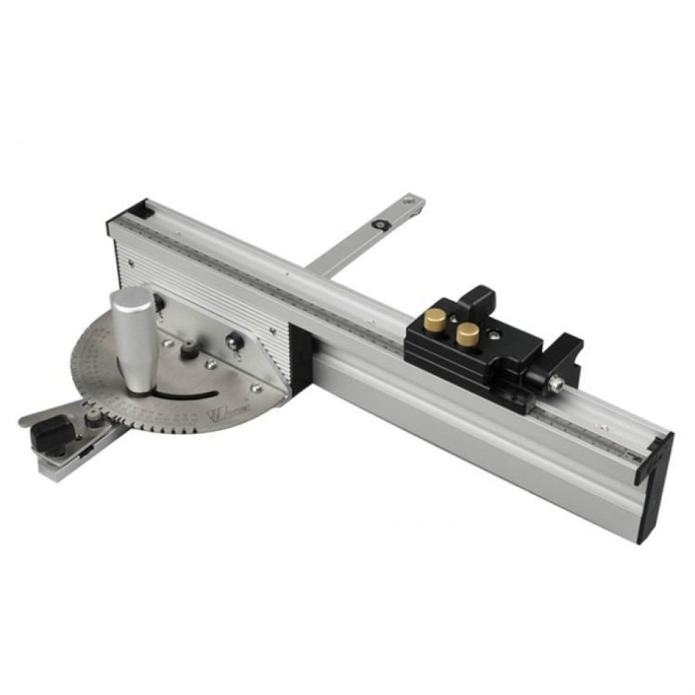 Woodworking Pusher Slide Ruler Woodworking Table Saw Measuring Tool, Style:Aluminum Handle + 450mm ＋ Limit