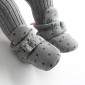 0-1 Year Old Spring and Autumn Knitted Baby Shoes Warm Toddler Cotton Shoes, Size:Inner Length 12cm(Pink Stars)