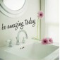 Bathroom Dressing Room Home Decor Removable Mural Wall Sticker, Size:58x17CM