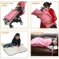 Baby Stroller Sleeping Bag Autumn and Winter Windproof Warm Foot Cover Baby Stroller(Linen Grey Sleeping Bag)