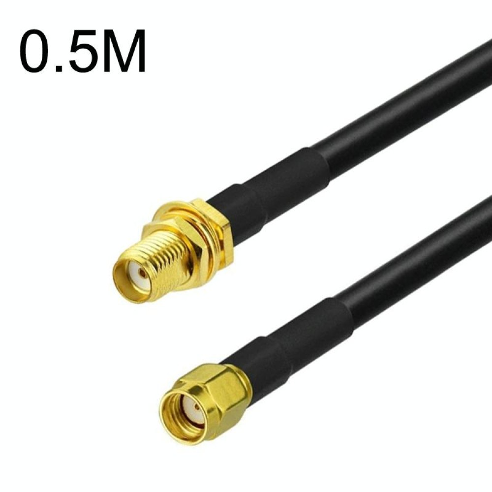 SMA Female To RP-SMA Male RG58 Coaxial Adapter Cable, Cable Length:0.5m
