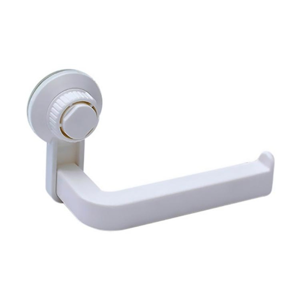 Toilet Paper Holder Suction Cup Wall Mount Removable Rack(White)