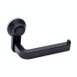Toilet Paper Holder Suction Cup Wall Mount Removable Rack(Black)
