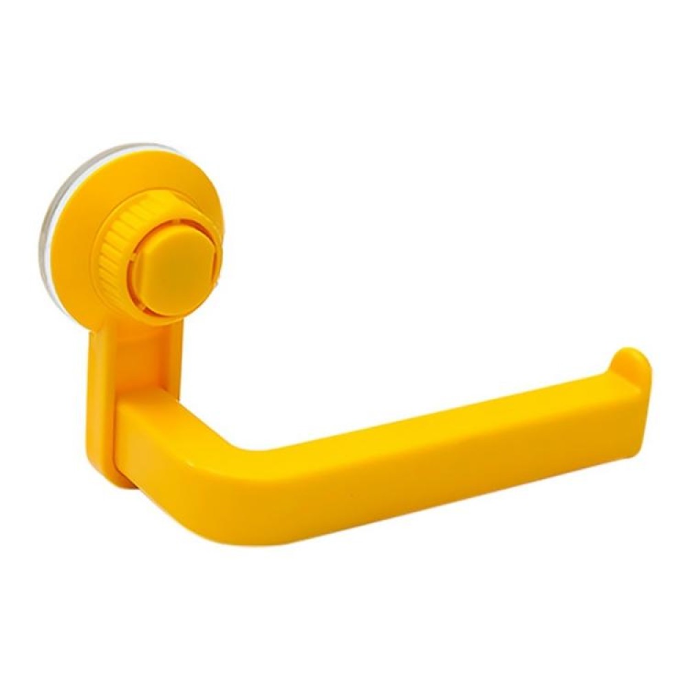 Toilet Paper Holder Suction Cup Wall Mount Removable Rack(Yellow)