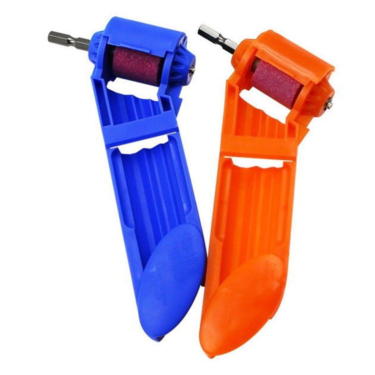 Portable Iron Straight Shank Twist Drill Bit Grinder(With Bucket  Orange)
