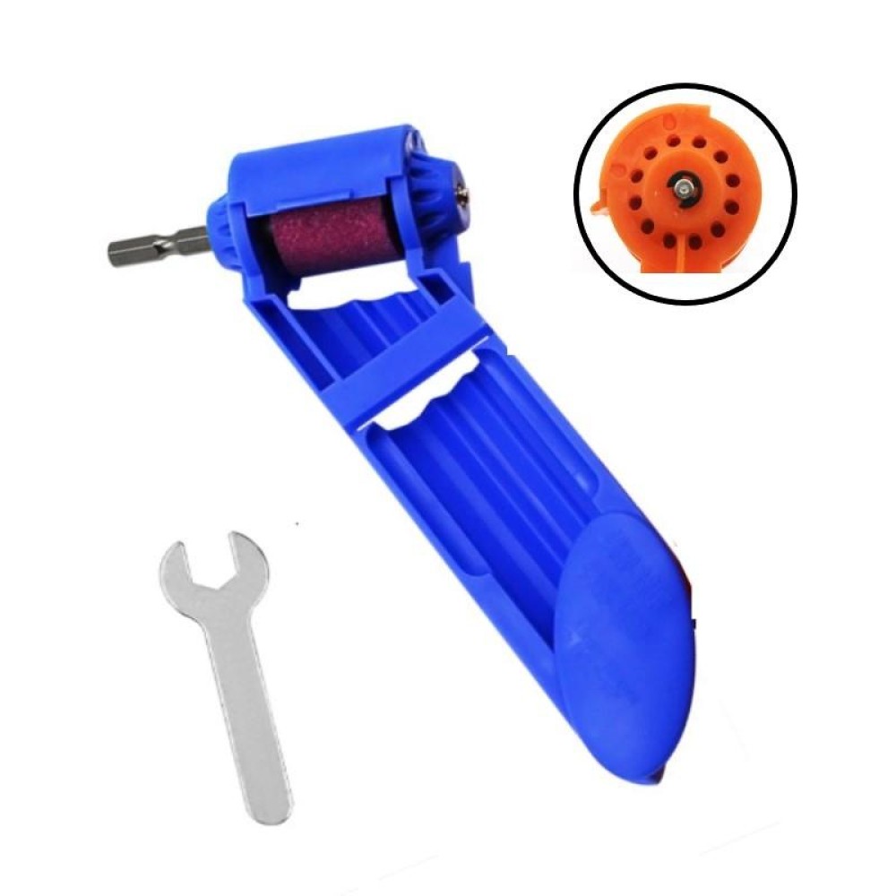 Portable Iron Straight Shank Twist Drill Bit Grinder(With Bucket Blue)