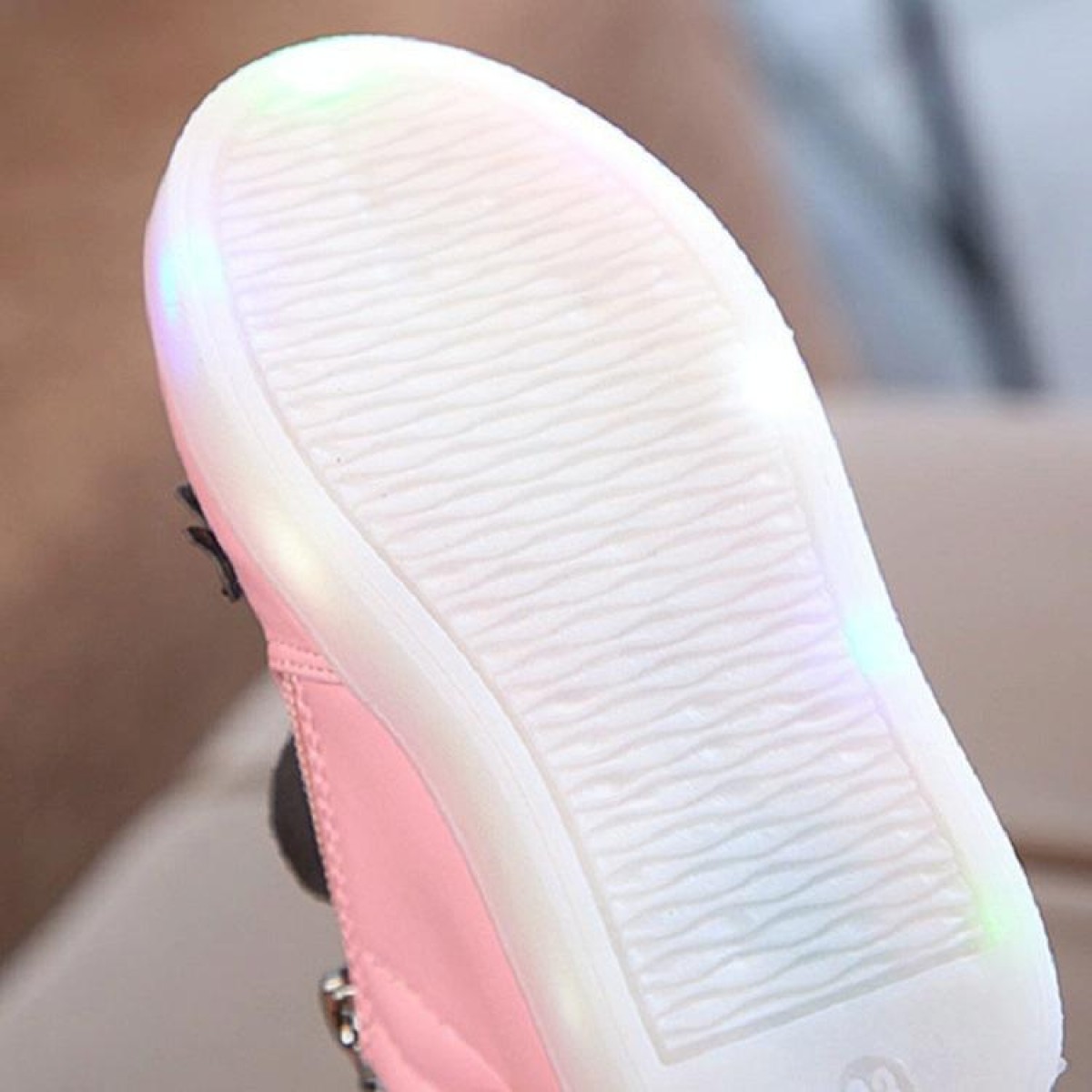 Kids Shoes Baby Infant Girls Eyelash Crystal Bowknot LED Luminous Boots Shoes Sneakers, Size:21(White)