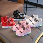 Kids Shoes Baby Infant Girls Eyelash Crystal Bowknot LED Luminous Boots Shoes Sneakers, Size:21(Black)